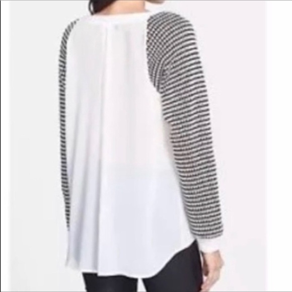 Sanctuary Mixed Media Sweater w/ Sheer Back Size Medium - Picture 3 of 10